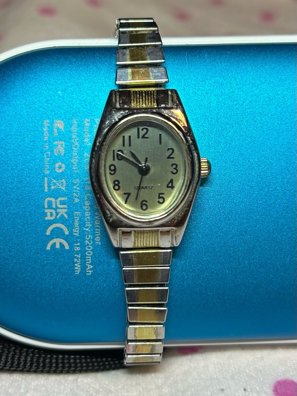 Classic Silver and Gold Tone Quartz Wristwatch - Women's